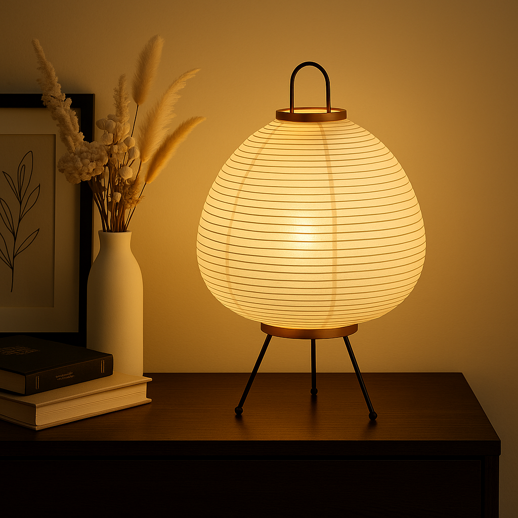 Lampadaire / Lampe de Sol Japonais Wabi Sabi