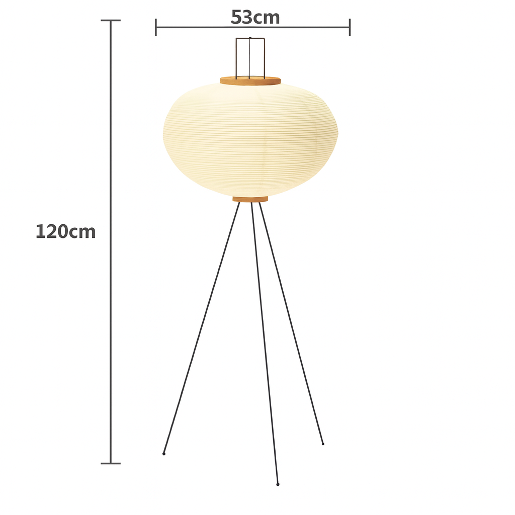 Lampadaire / Lampe de Sol Japonais Wabi Sabi