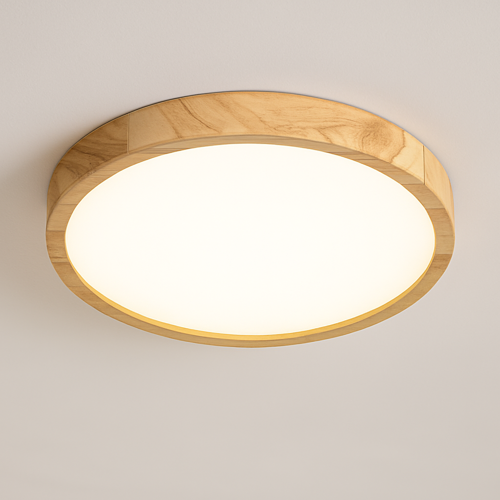 Plafonnier LED Moderne Grain de Bois 30/40 cm