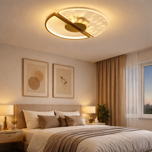 Plafonnier LED Moderne Doré 43/53cm