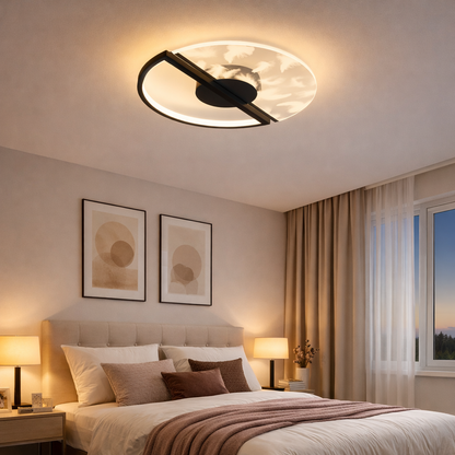 Plafonnier LED Moderne Doré 43/53cm