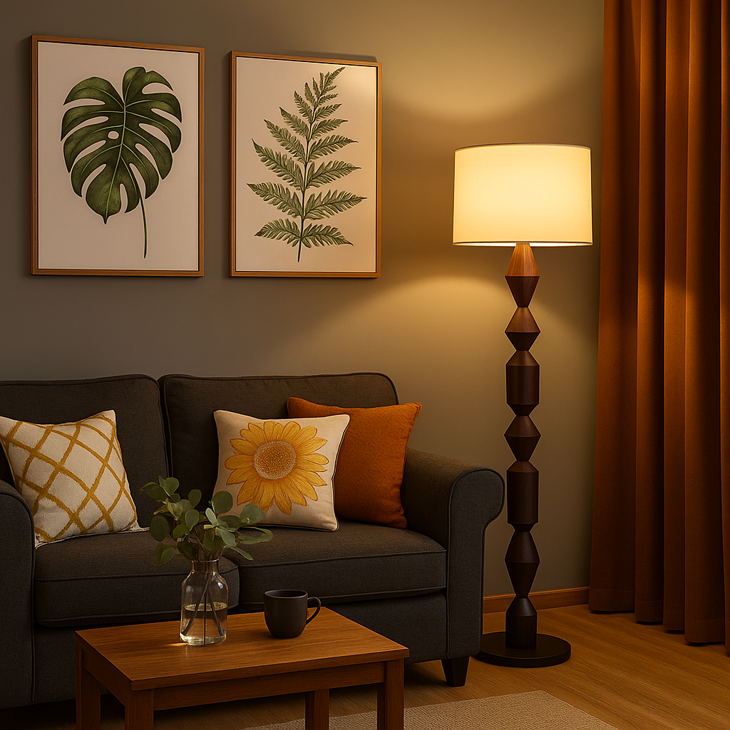 Lampadaire/Lampe de Sol Design Motifs Polka