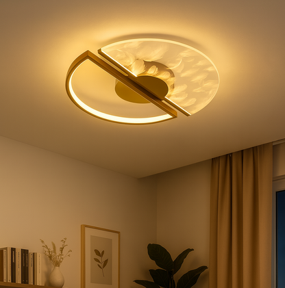 Plafonnier LED Moderne Doré 43/53cm