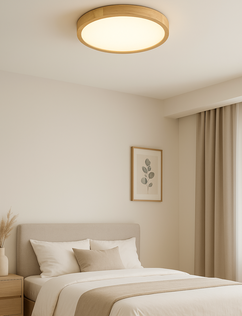 Plafonnier LED Moderne Grain de Bois 30/40 cm