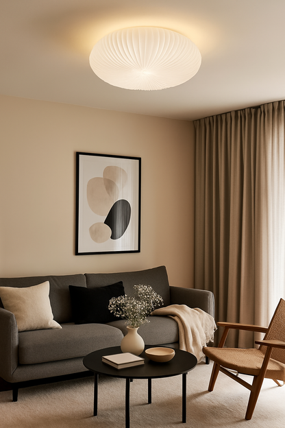 Plafonnier Robby Moderne Crème – Design Doux & Ondulé