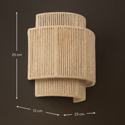 Applique Murale en Rotin Tissé